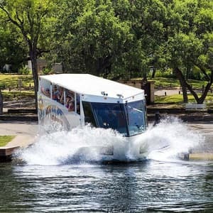 Austin duck adventures driving into lady bird lake